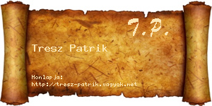 Tresz Patrik névjegykártya